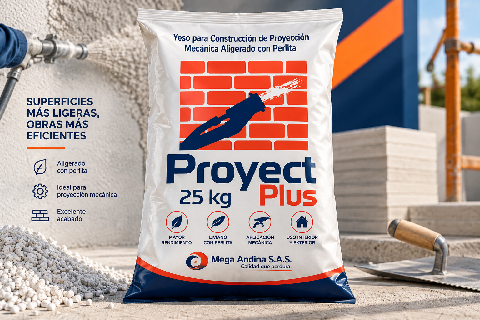 ProyectPlus yesos y morteros proyectables